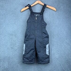 Weather Tamer Kids Black‎ Insulated Snow Bib Overalls Size 2T Ski Pants